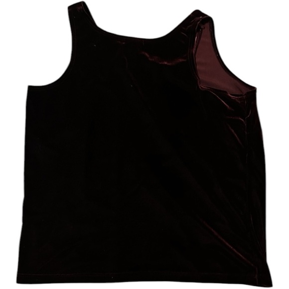 Eddie Bauer Vintage Velour Eggplant Tank Top Plus Size 1X - Picture 4 of 5